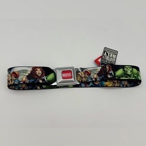 NWT Buckle-Down Seat belt Marvel Kids boys Belt hulk superhero Thor Ironman